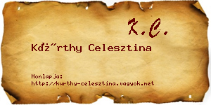 Kürthy Celesztina névjegykártya